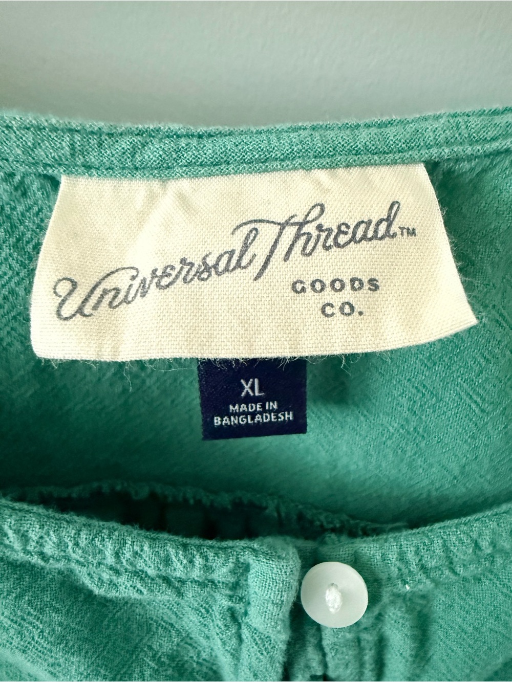 Universal Thread Mint Green Button-Front Top - Picture 2 of 2